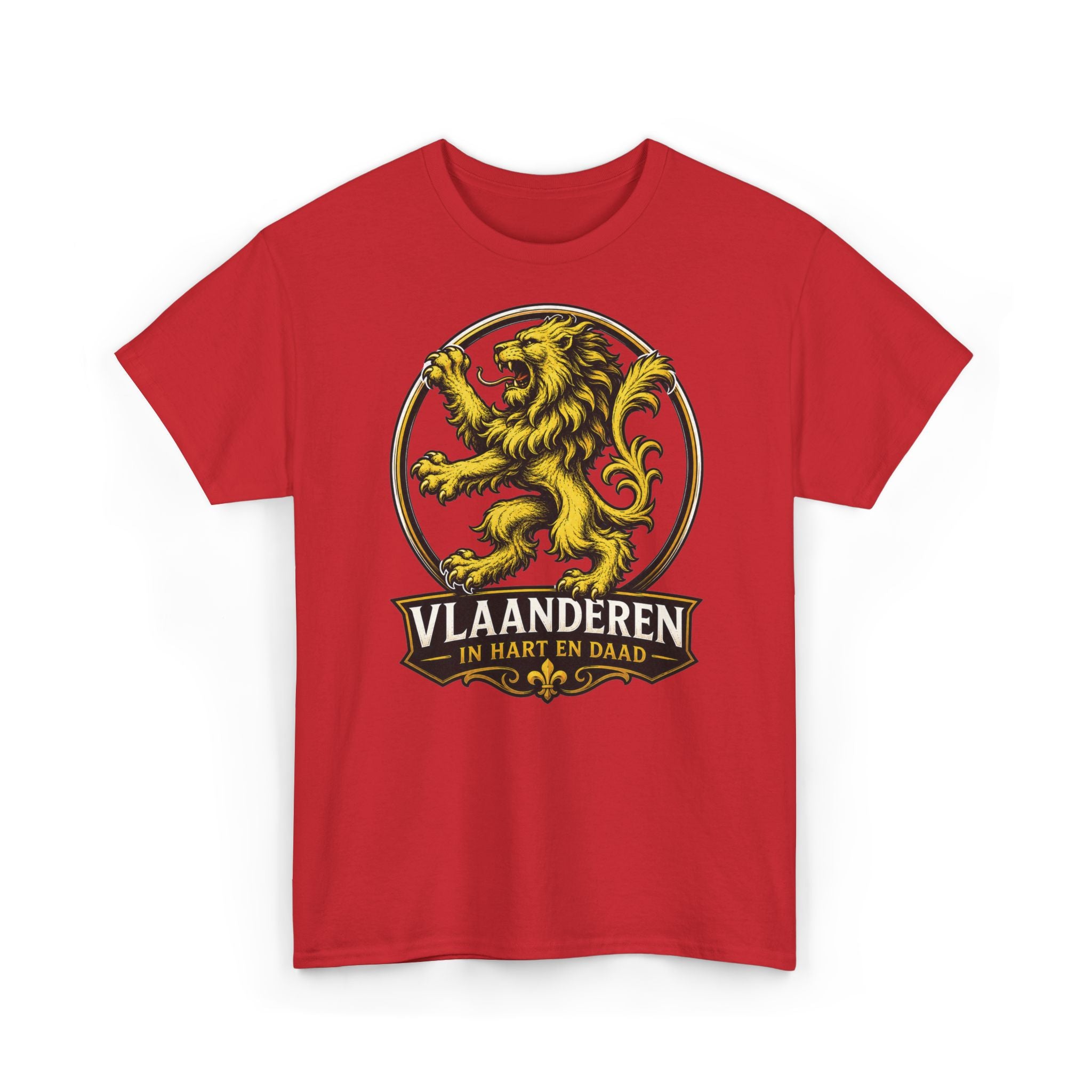 Premium Vlaamse Leeuw Vlaanderen Color Edition T-Shirt | In Hart en Daad | Unisex  | VlaamseKracht®