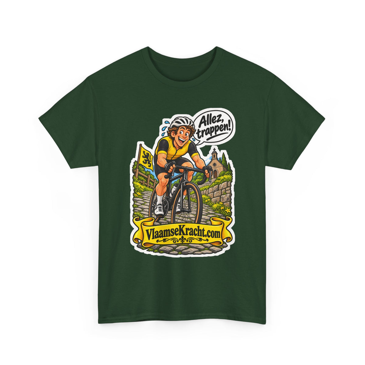 ALLEZ, TRAPPEN! Unisex T-shirt | De Wielrenner | VlaamseKracht®