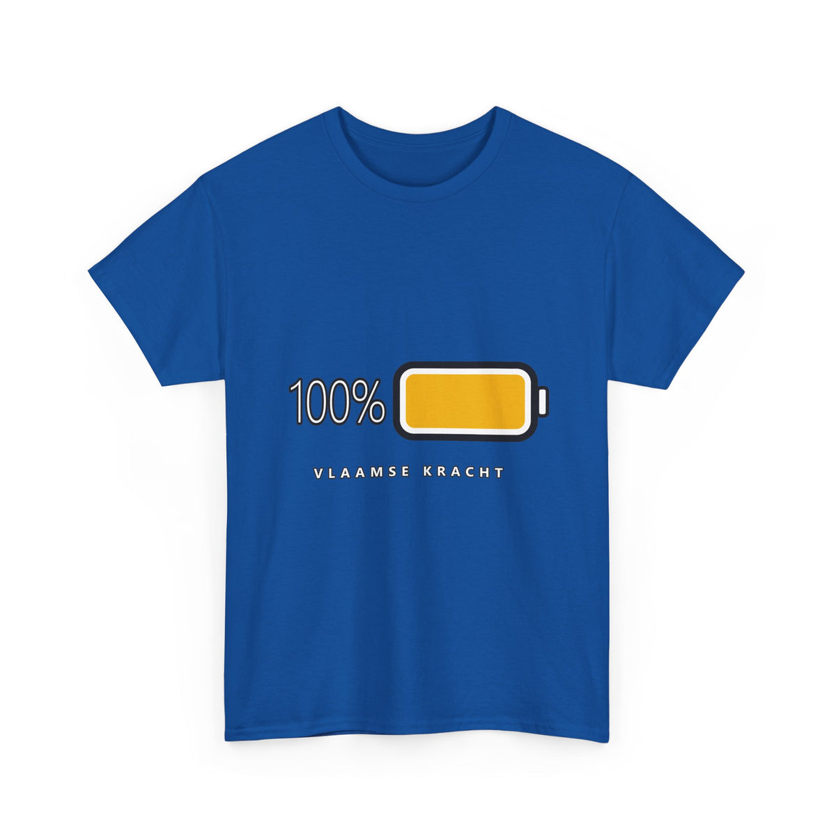 100% Kracht Unisex T-shirt | Volle Batterij | VlaamseKracht®