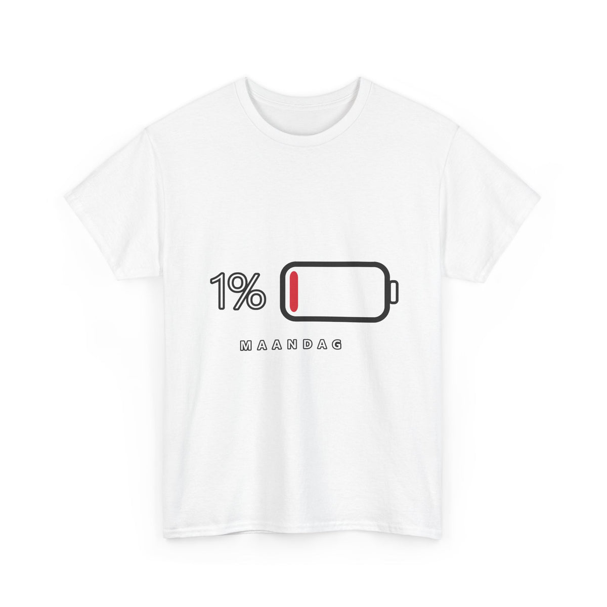 1% Maandag Unisex T-shirt | Vlaamse Humor | VlaamseKracht®