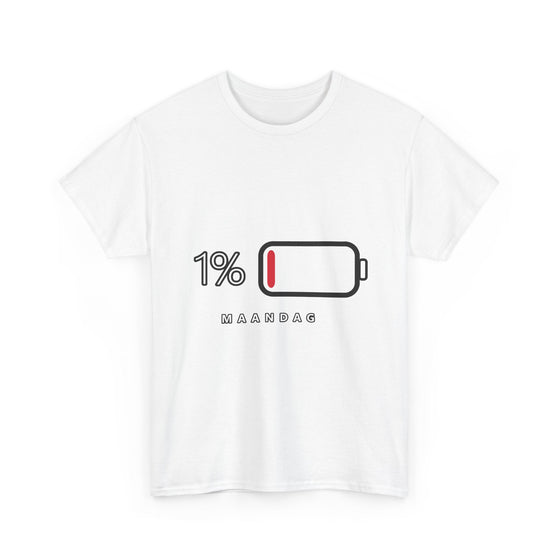 1% Maandag Unisex T-shirt | Vlaamse Humor | VlaamseKracht®