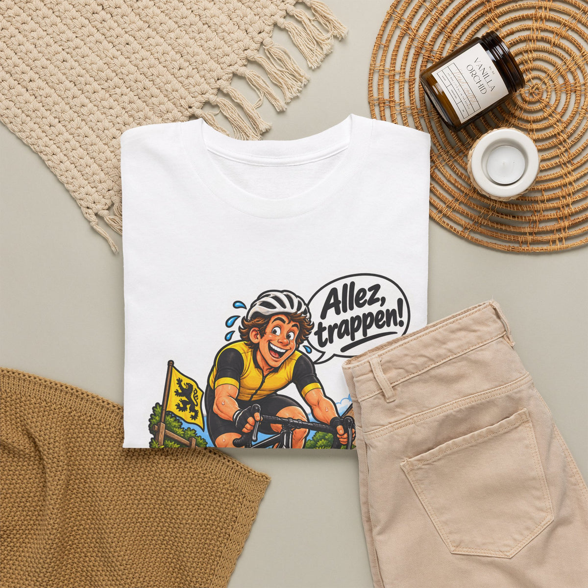 ALLEZ, TRAPPEN! Unisex T-shirt | De Wielrenner | VlaamseKracht®