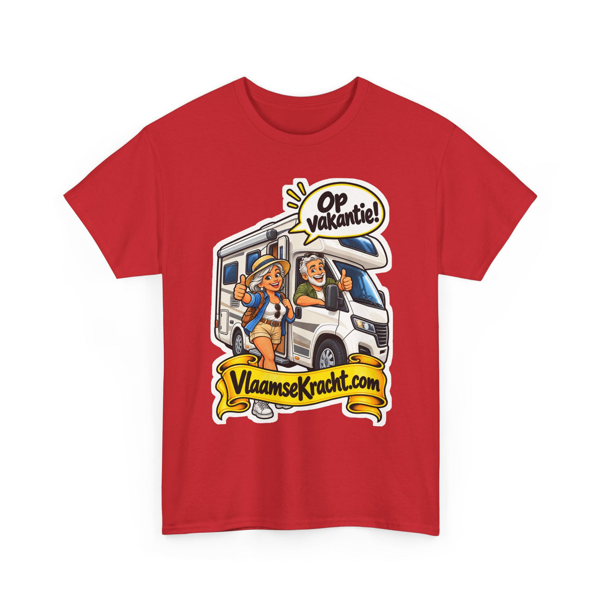 OP VAKANTIE! Unisex T-shirt | De Kampeerders | VlaamseKracht®