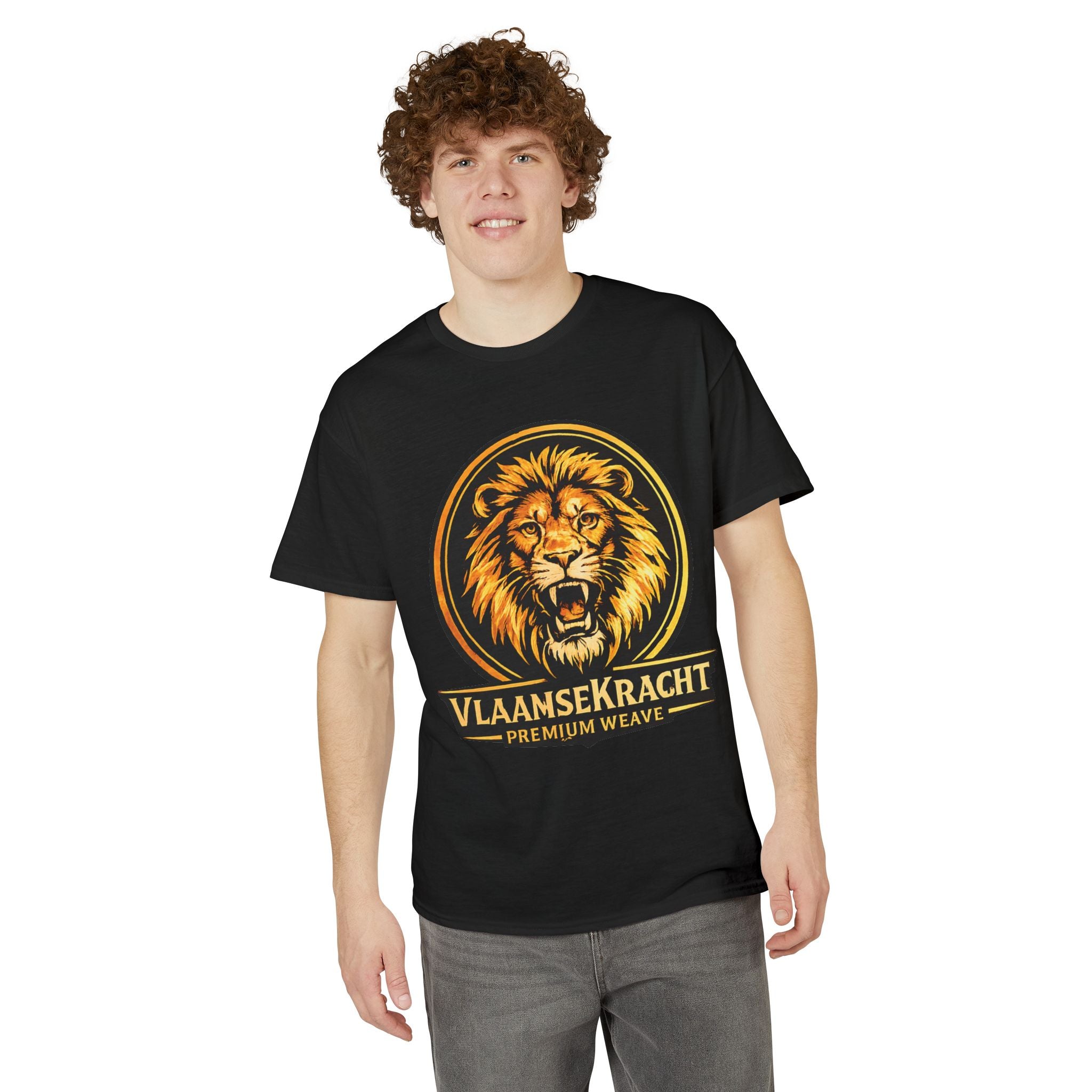Lion Crest T-Shirt — VlaamseKracht Premium Weave Graphic Tee
