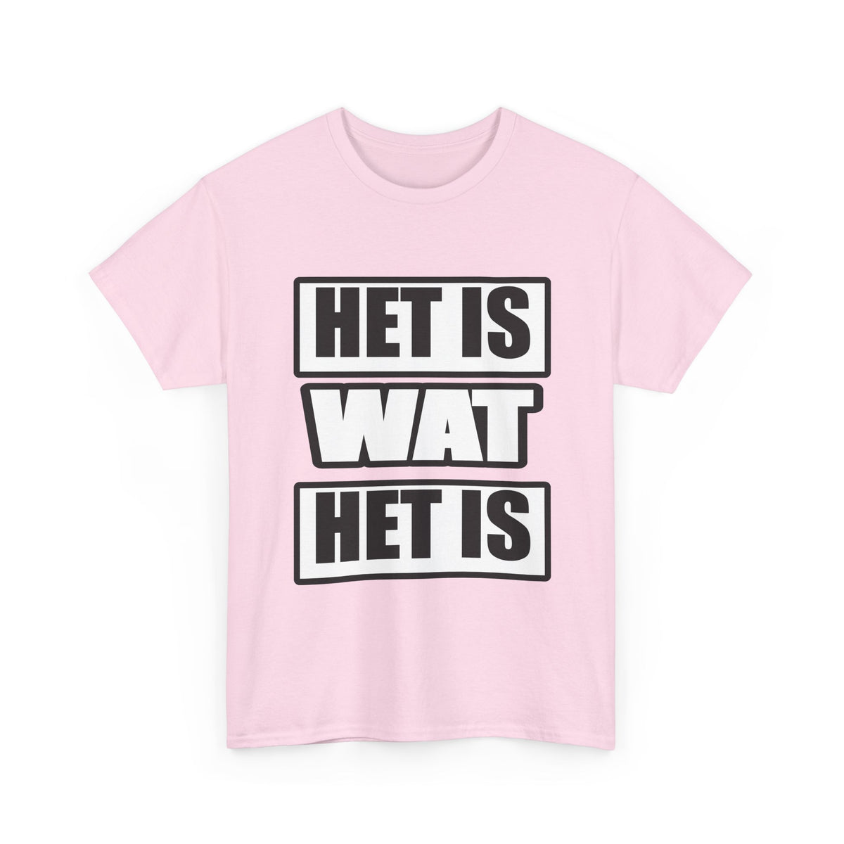 Het is wat het is Unisex T-shirt | Vlaamse Humor | VlaamseKracht®