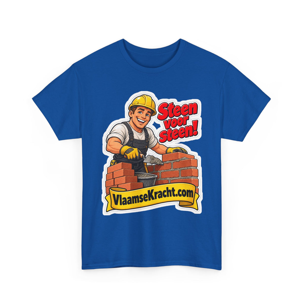 STEEN VOOR STEEN! Unisex T-shirt | De Metselaar | VlaamseKracht®