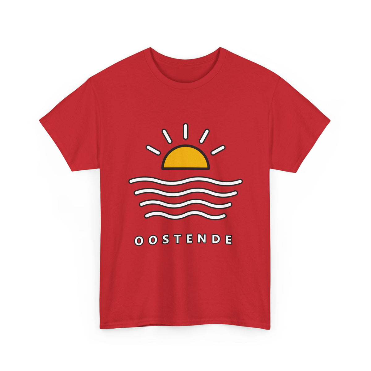 Oostende Zon & Golven Unisex T-shirt | Kust | VlaamseKracht®