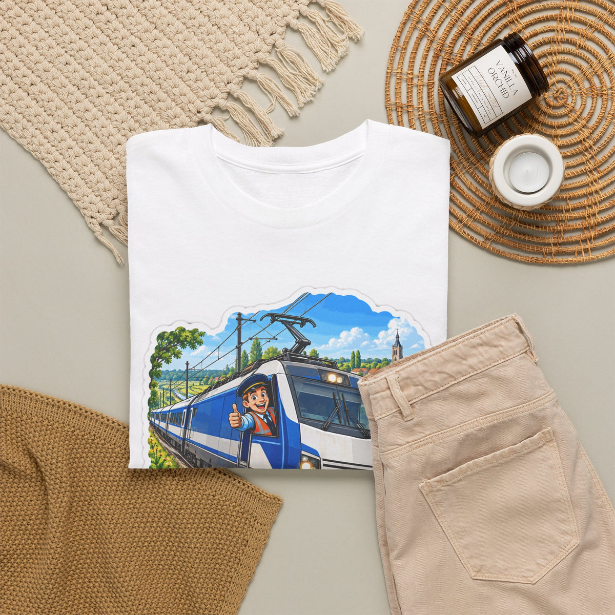 VOLLE KRACHT VOORUIT! Unisex T-shirt | De Treinbestuurder | VlaamseKracht®
