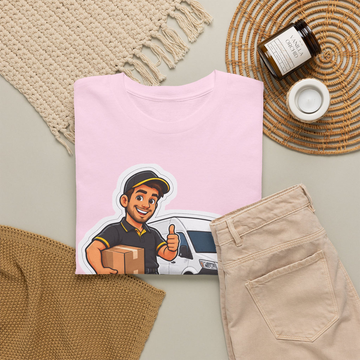 PAKJE ONDERWEG! Unisex T-shirt | De Pakjesbezorger | VlaamseKracht®