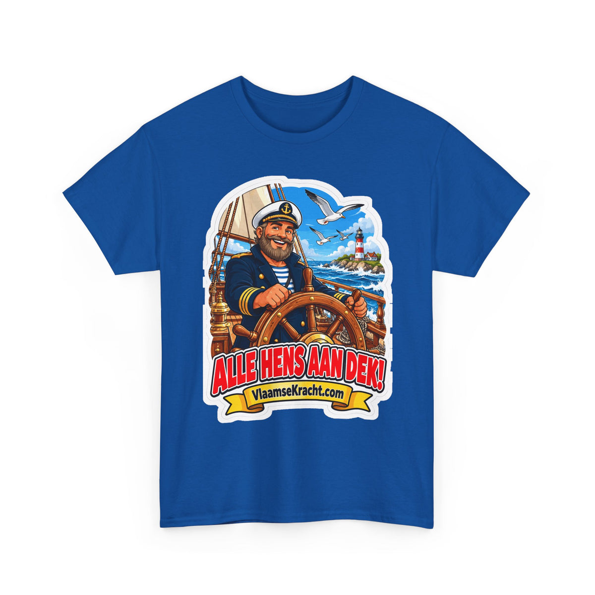 ALLE HENS AAN DEK! Unisex T-shirt | De Kapitein | VlaamseKracht®
