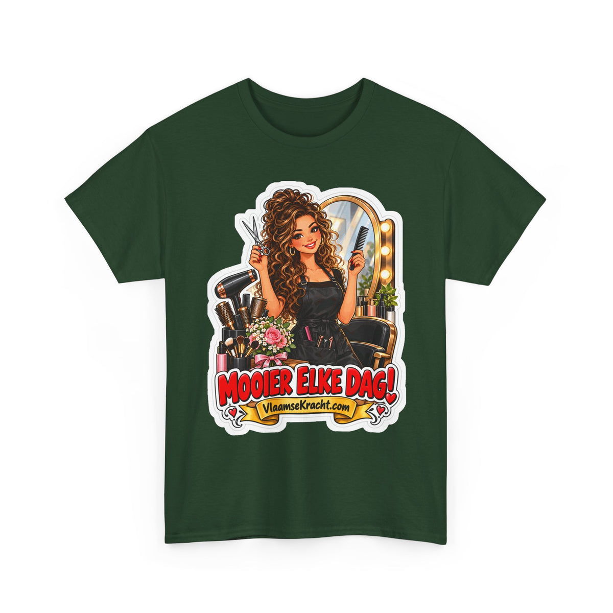 MOOIER ELKE DAG! Unisex T-shirt | De Kapster | VlaamseKracht®