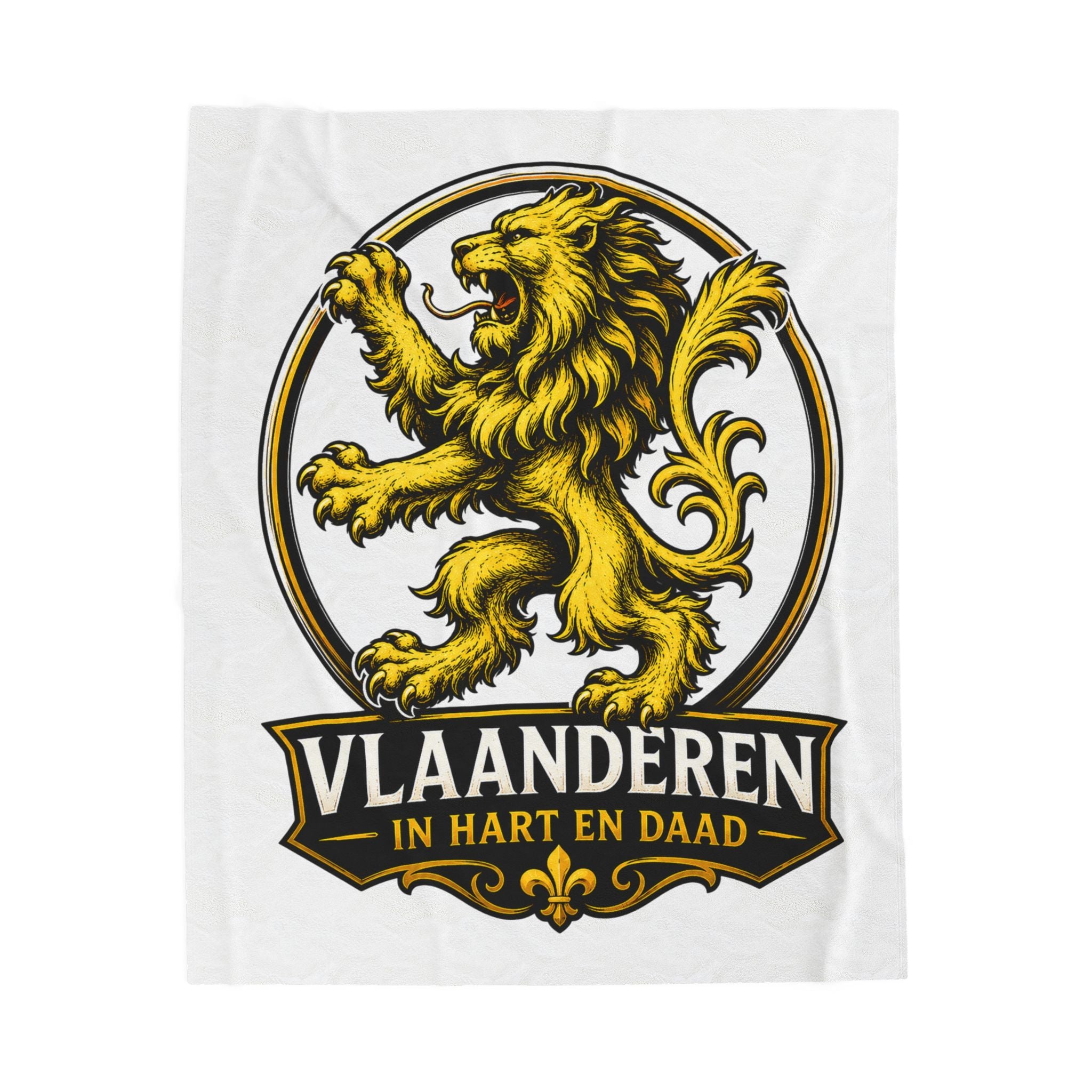 Premium Vlaamse Leeuw Velveteen Plush Blanket | VlaamseKracht®