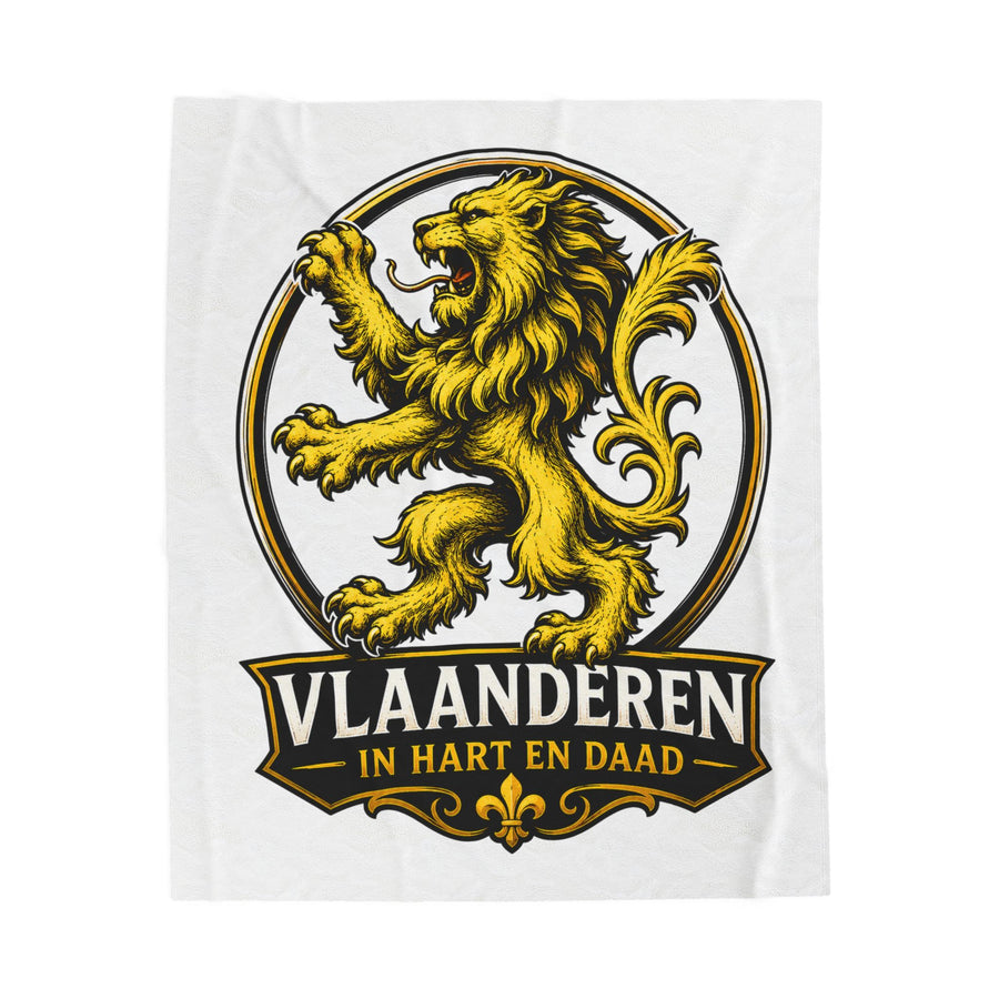 Premium Vlaamse Leeuw Velveteen Plush Blanket | VlaamseKracht®