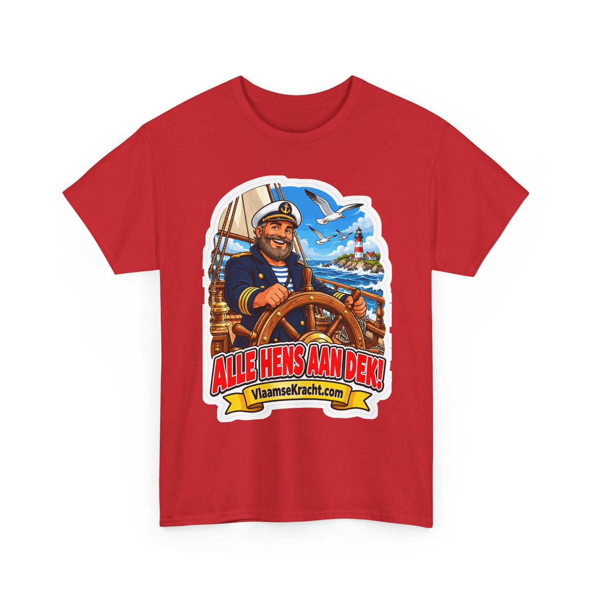 ALLE HENS AAN DEK! Unisex T-shirt | De Kapitein | VlaamseKracht®