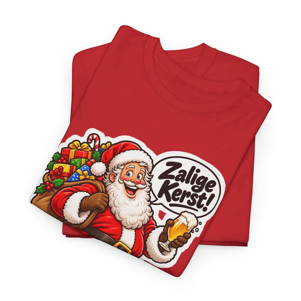 ZALIGE KERST! Unisex T-shirt | De Kerstman | VlaamseKracht®