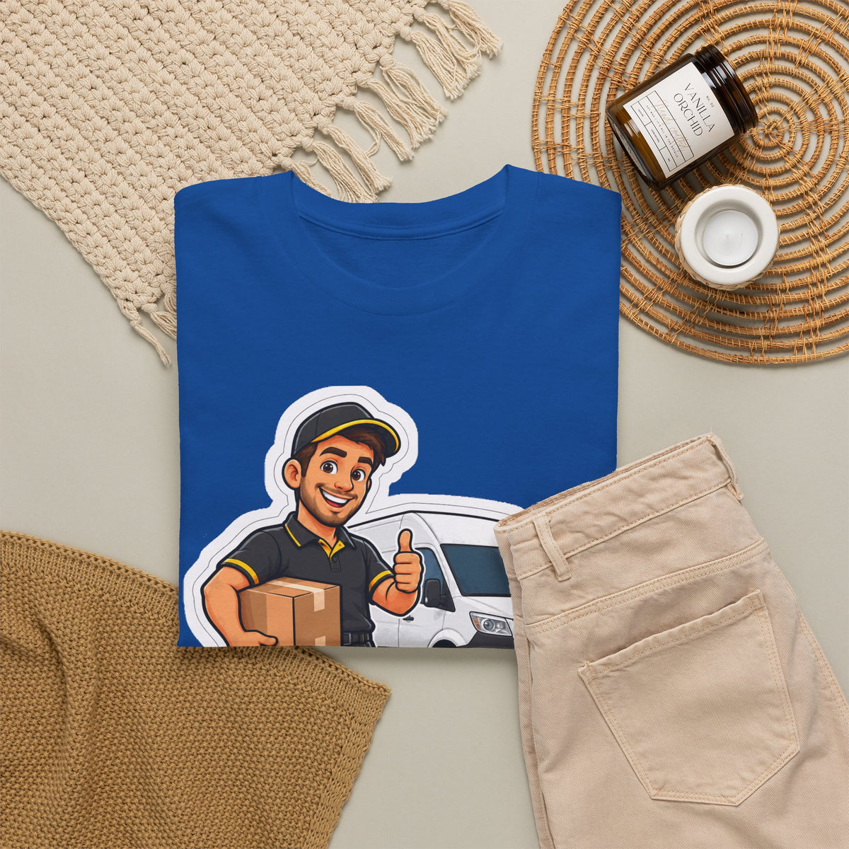 PAKJE ONDERWEG! Unisex T-shirt | De Pakjesbezorger | VlaamseKracht®