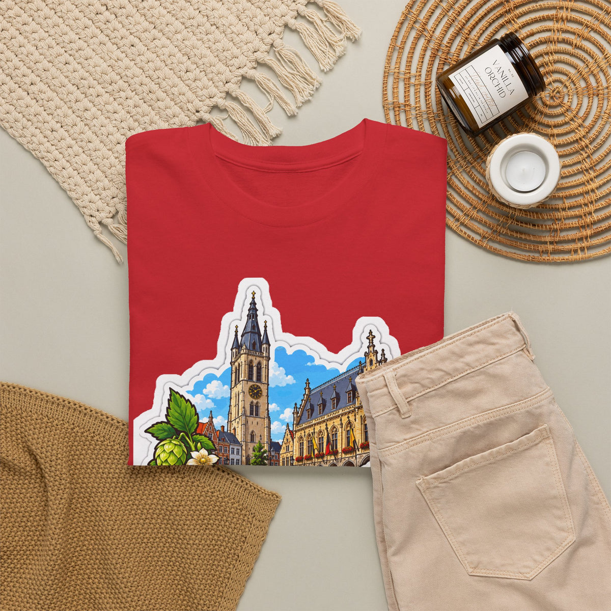 POPERINGE Unisex T-shirt | Vlaamse Stad | VlaamseKracht®