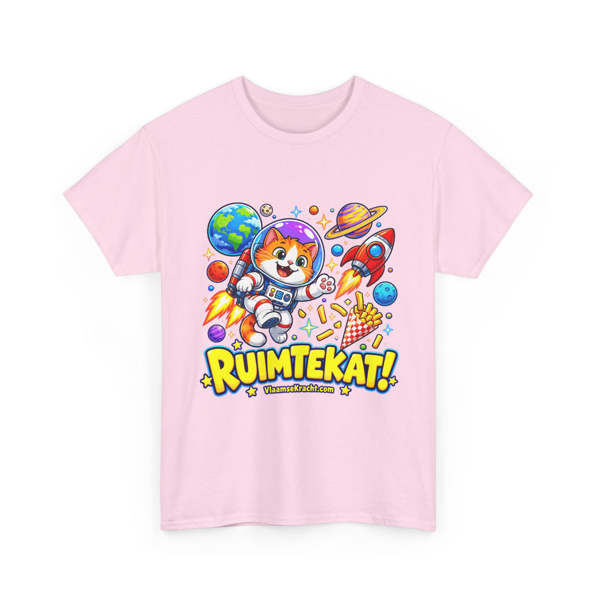 RUIMTEKAT! Unisex T-shirt | Cartoon | VlaamseKracht®