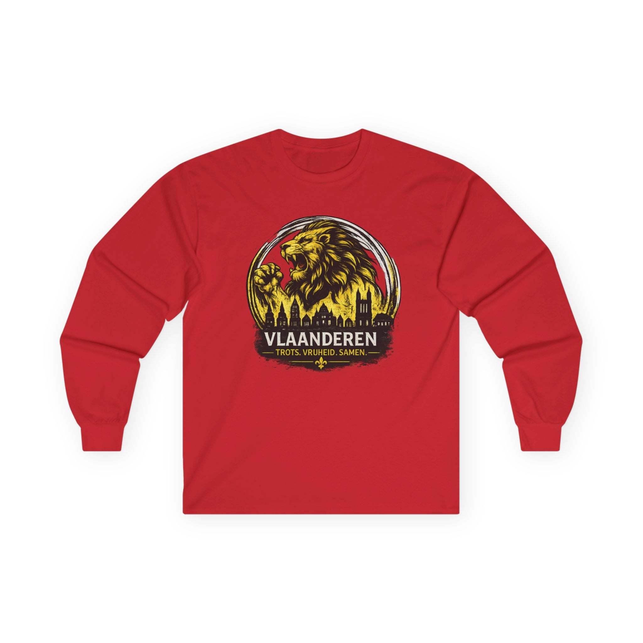 Premium Vlaamse Leeuw Vlaanderen Color Edition T-Shirt | In Hart en Daad | Unisex  | VlaamseKracht®