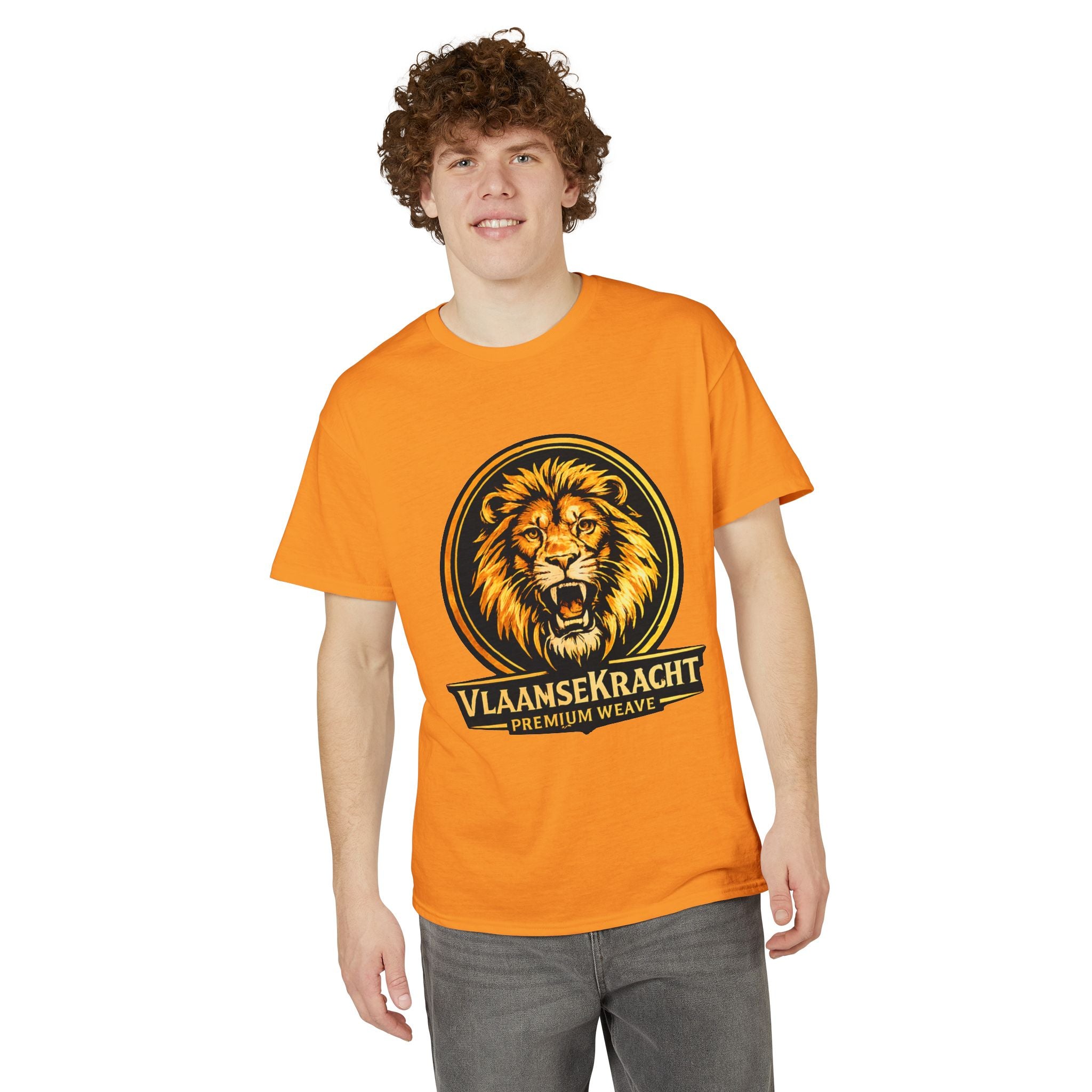 VlaamseKracht Roaring Lion Graphic T-Shirt — Premium Belgian Pride Tee