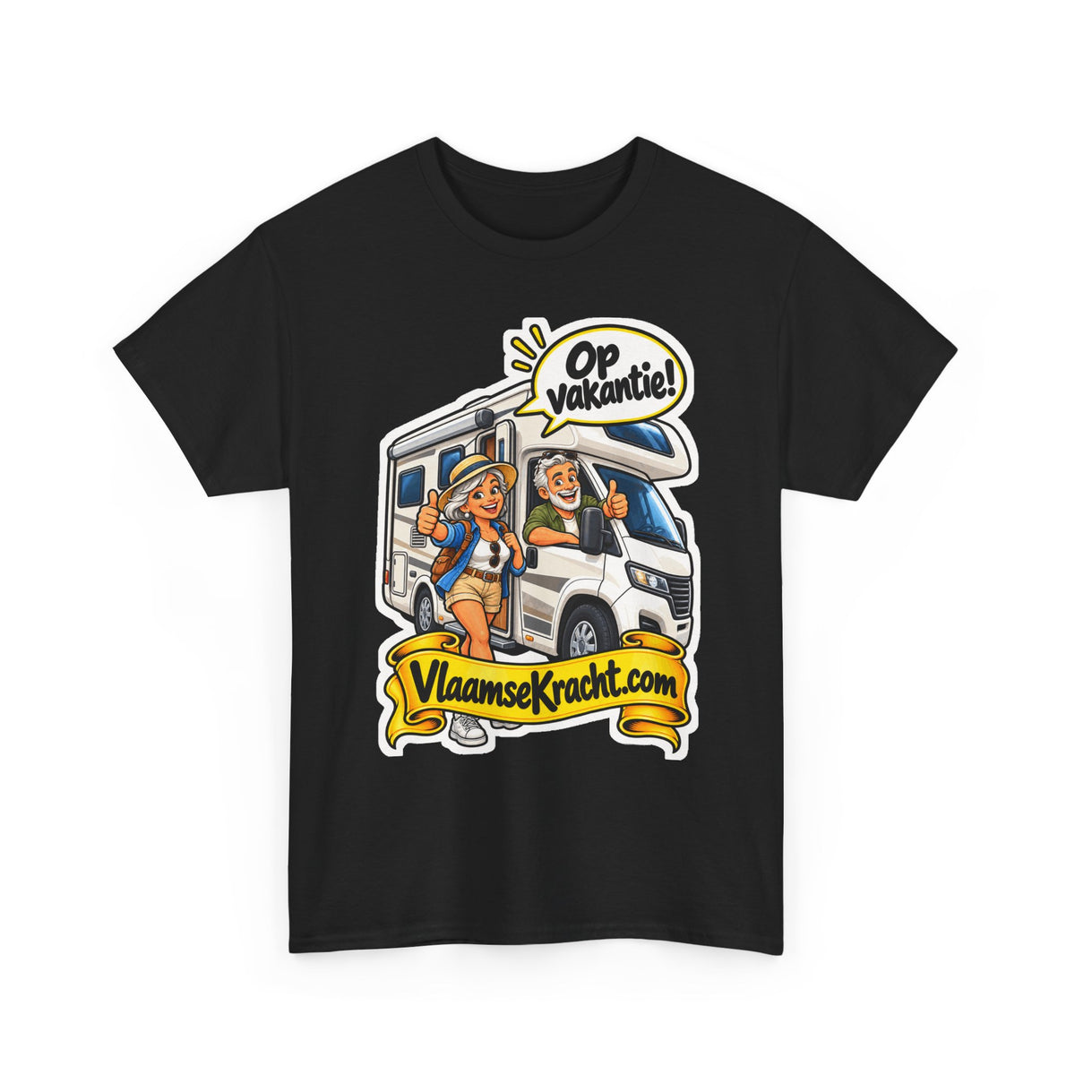 OP VAKANTIE! Unisex T-shirt | De Kampeerders | VlaamseKracht®