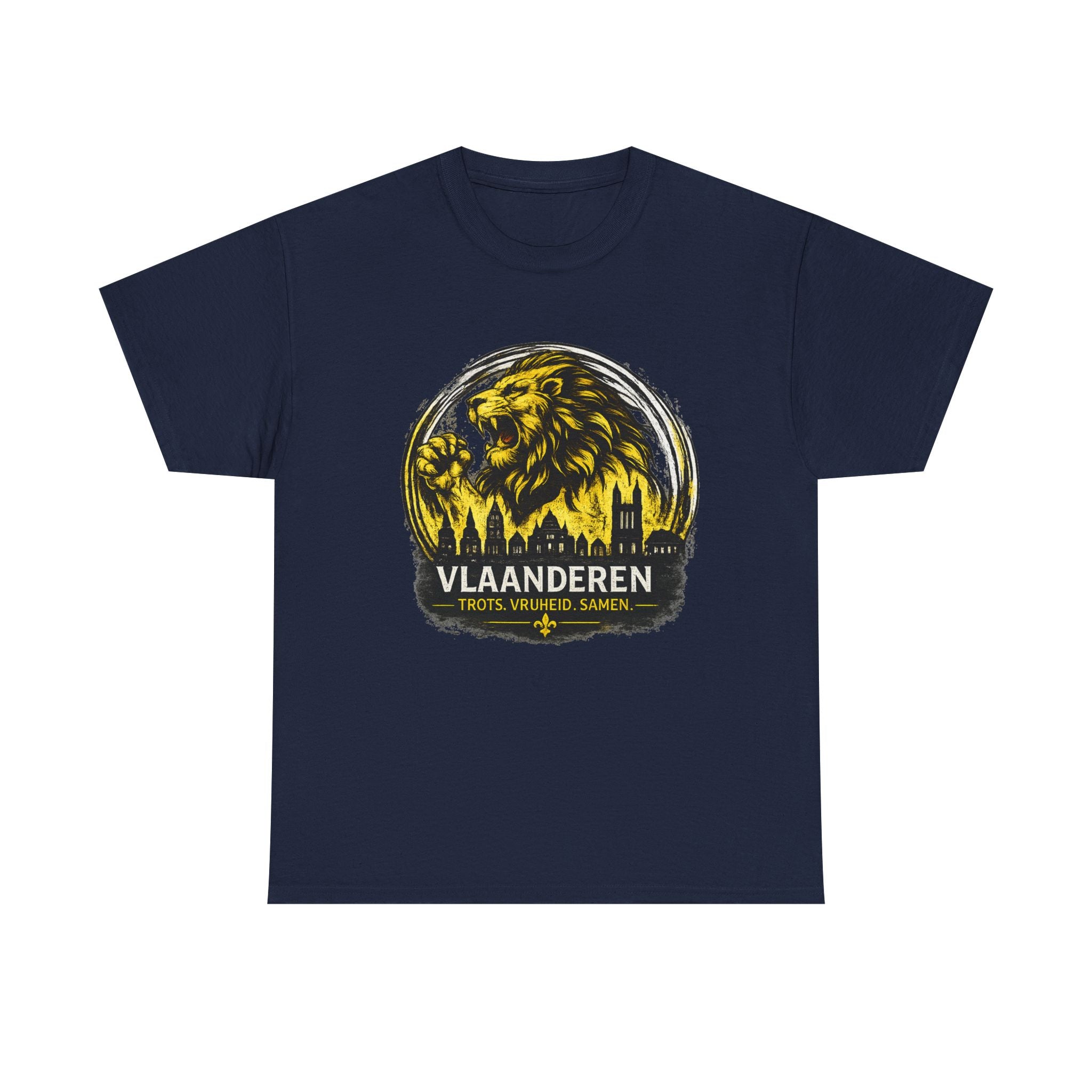 Premium Vlaamse Leeuw Vlaanderen T-Shirt – In Hart en Daad | VlaamseKracht®
