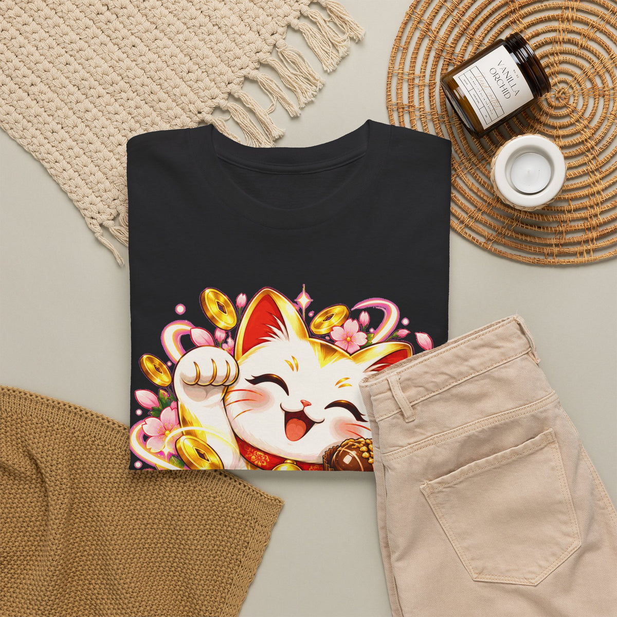 GELUKSKAT! Unisex T-shirt | Kawaii | VlaamseKracht®
