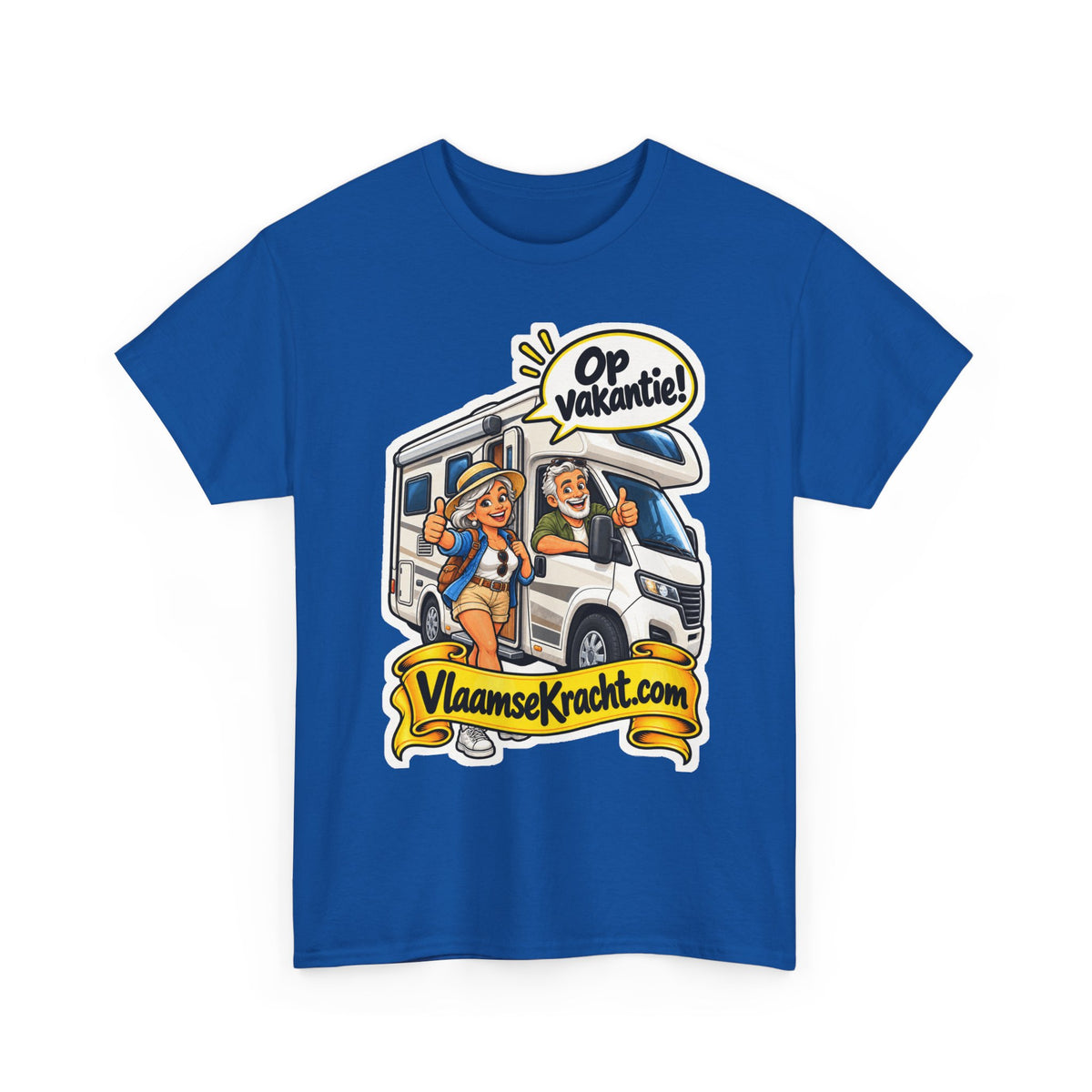 OP VAKANTIE! Unisex T-shirt | De Kampeerders | VlaamseKracht®
