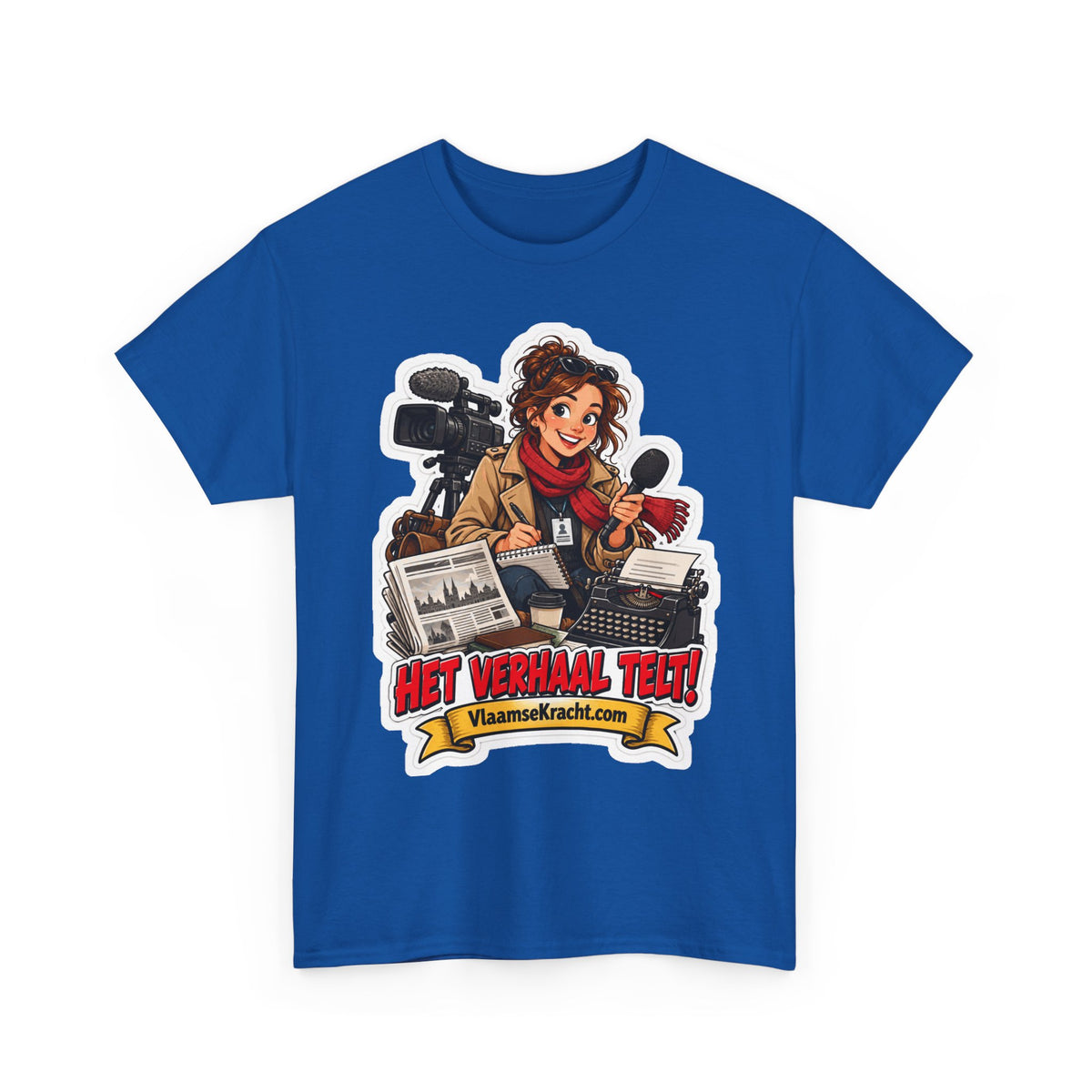 HET VERHAAL TELT! Unisex T-shirt | De Journalist | VlaamseKracht®