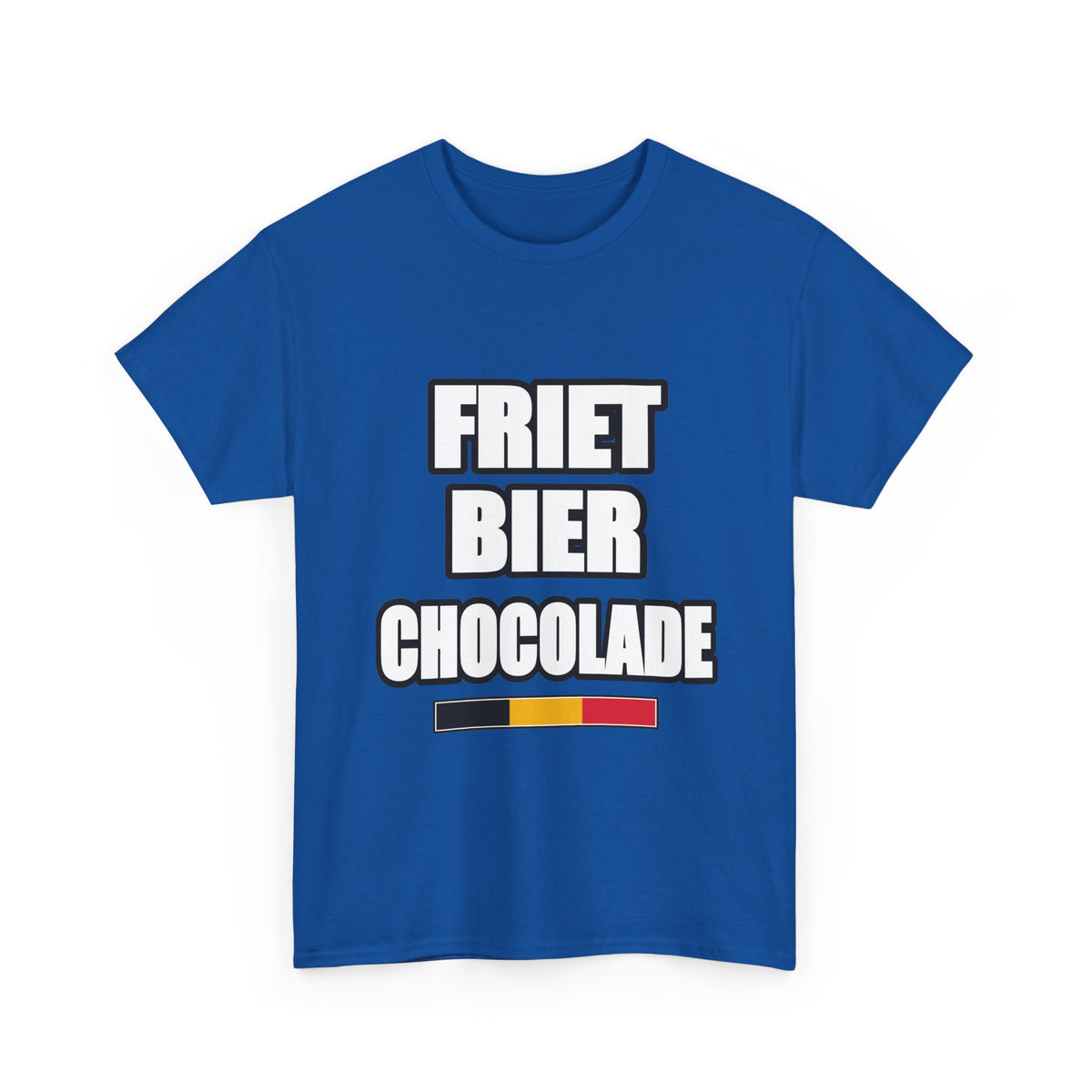 FRIET · BIER · CHOCOLADE Unisex T-shirt | Belgisch Trots | VlaamseKracht®