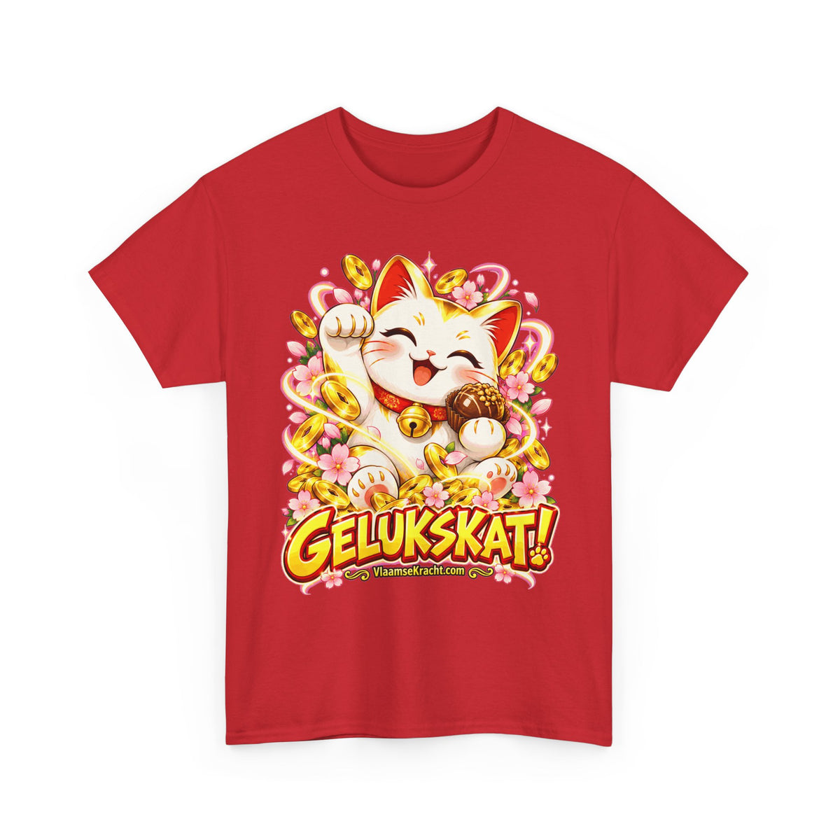 GELUKSKAT! Unisex T-shirt | Kawaii | VlaamseKracht®