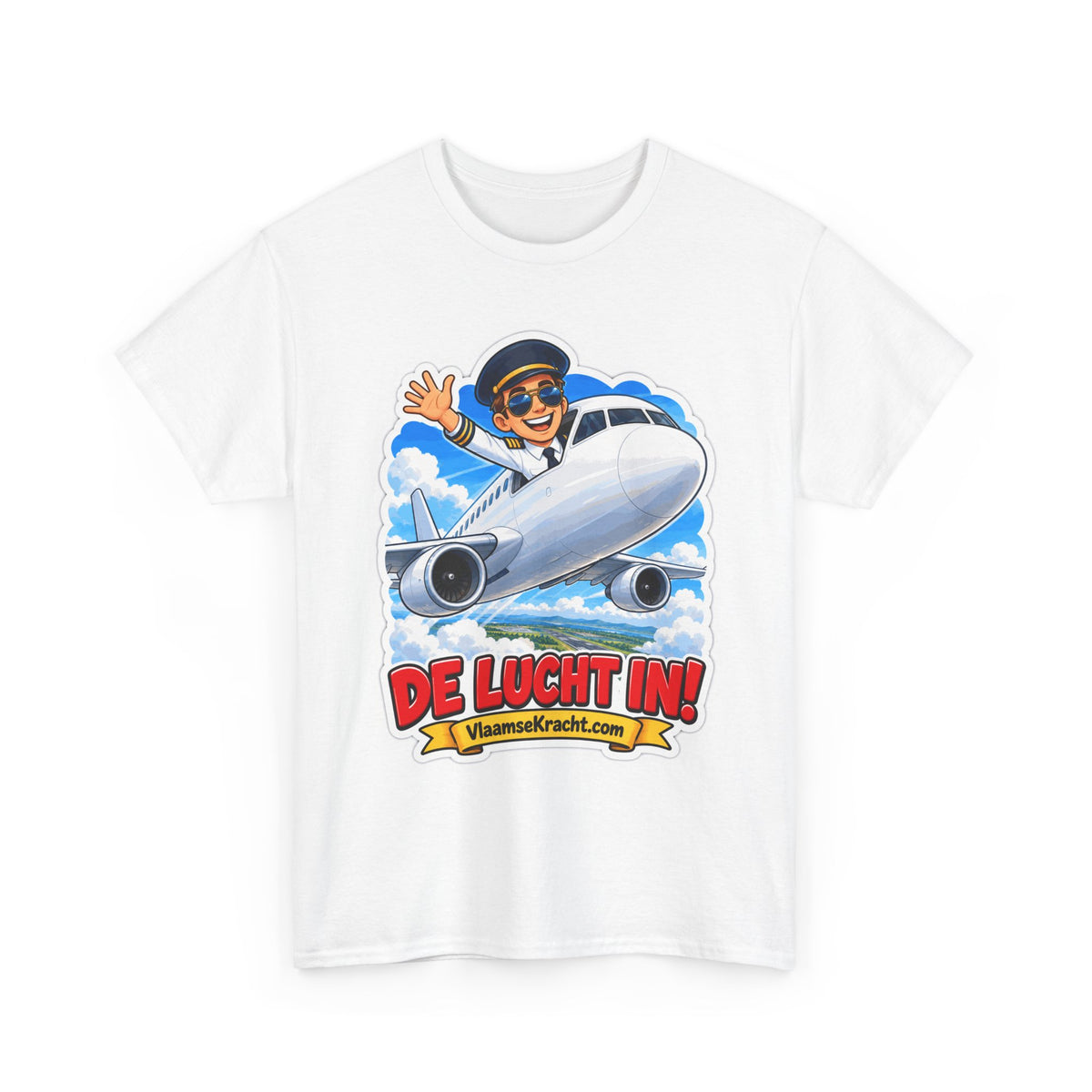 DE LUCHT IN! Unisex T-shirt | De Piloot | VlaamseKracht®