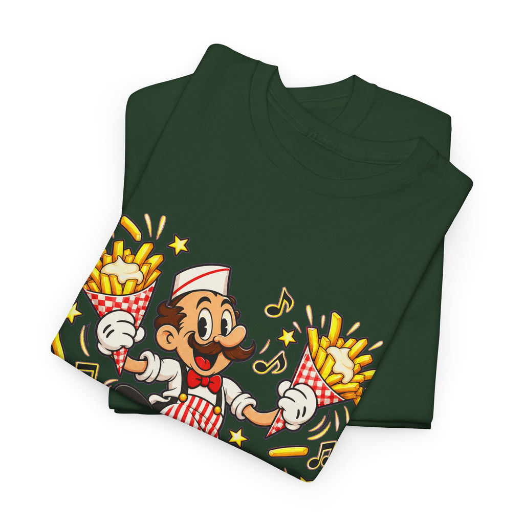 FRIET FIESTA! Unisex T-shirt | Retro Cartoon | VlaamseKracht®