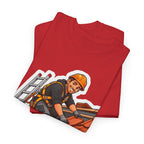 DROOG BOVEN HET HOOFD! Unisex T-shirt | De Dakwerker | VlaamseKracht®