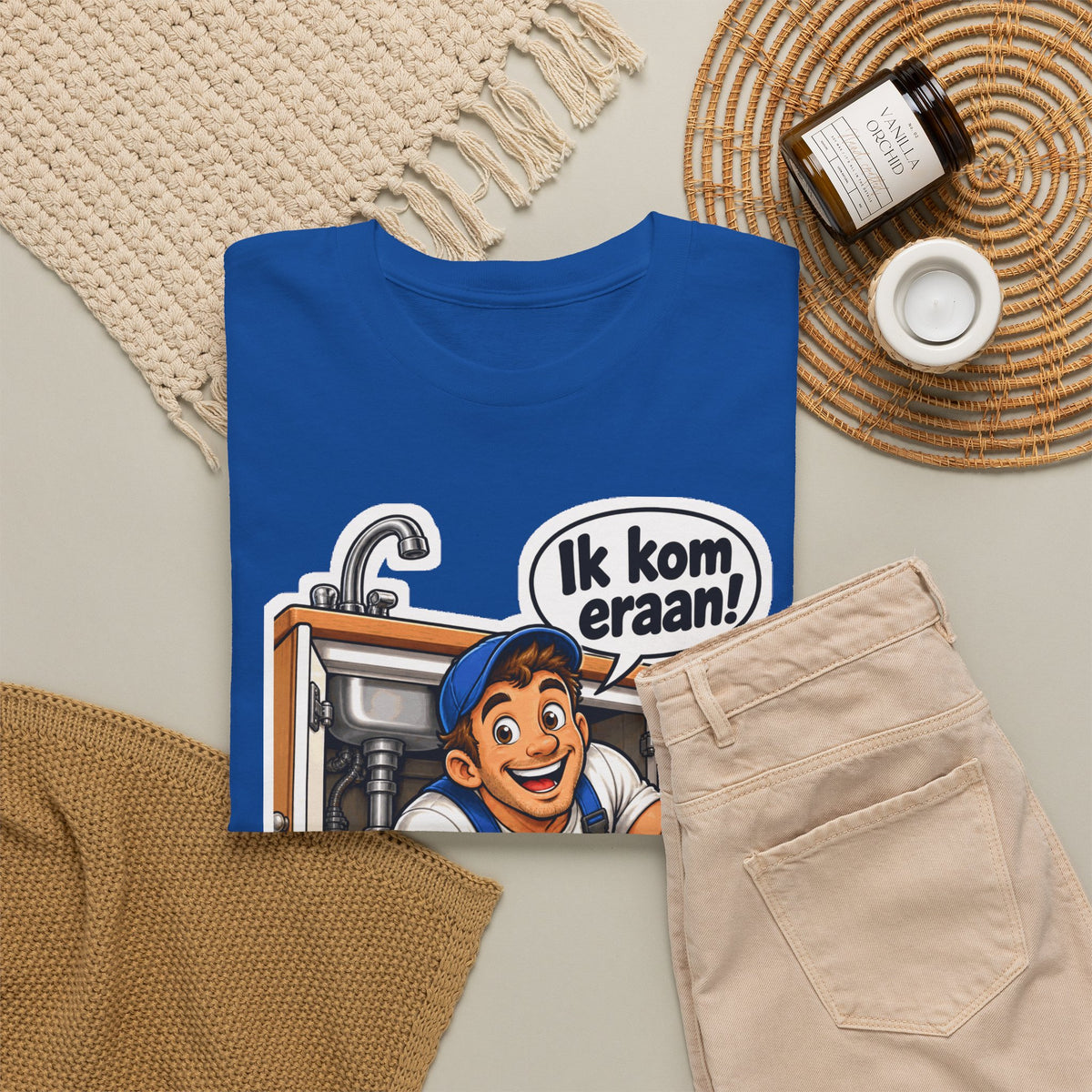 IK KOM ERAAN! Unisex T-shirt | De Loodgieter | VlaamseKracht®