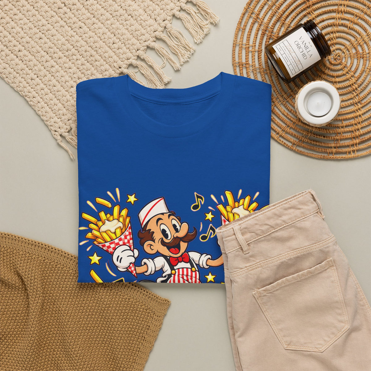 FRIET FIESTA! Unisex T-shirt | Retro Cartoon | VlaamseKracht®