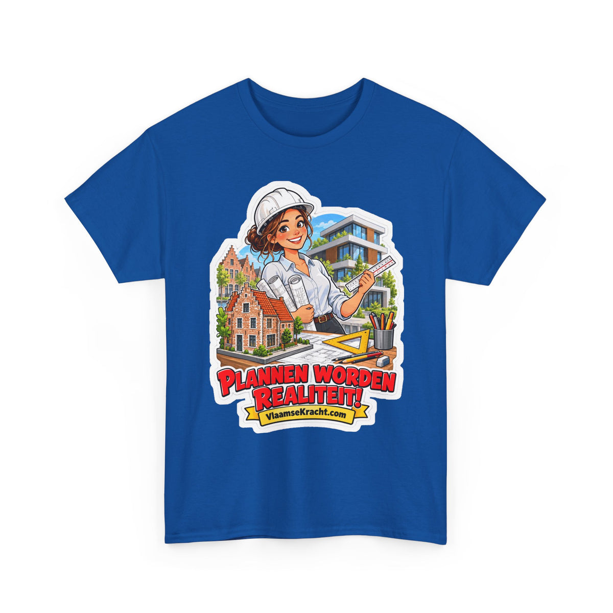 PLANNEN WORDEN REALITEIT! Unisex T-shirt | De Architect | VlaamseKracht®