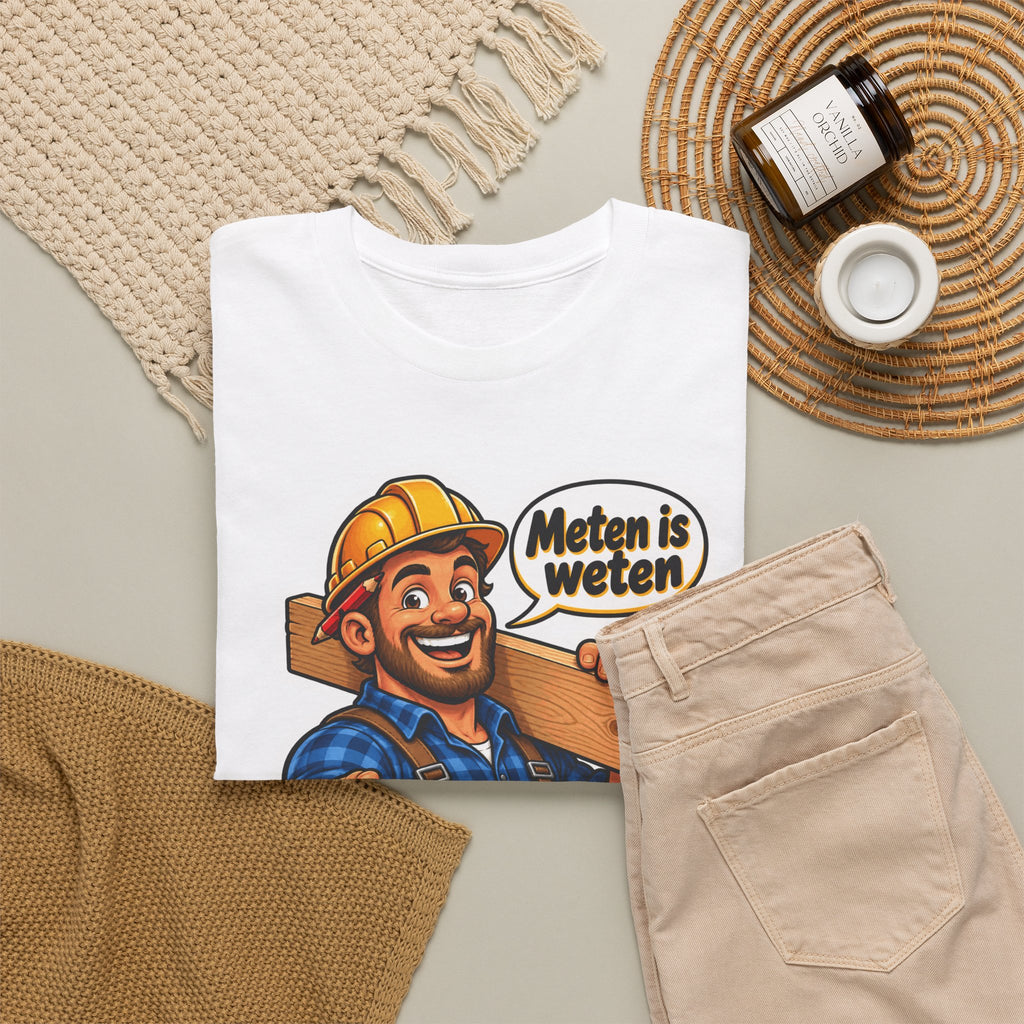 METEN IS WETEN Unisex T-shirt | Vlaams Vakmanschap | VlaamseKracht®