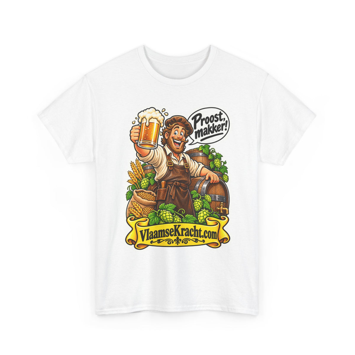 PROOST, MAKKER! Unisex T-shirt | De Brouwer | VlaamseKracht®