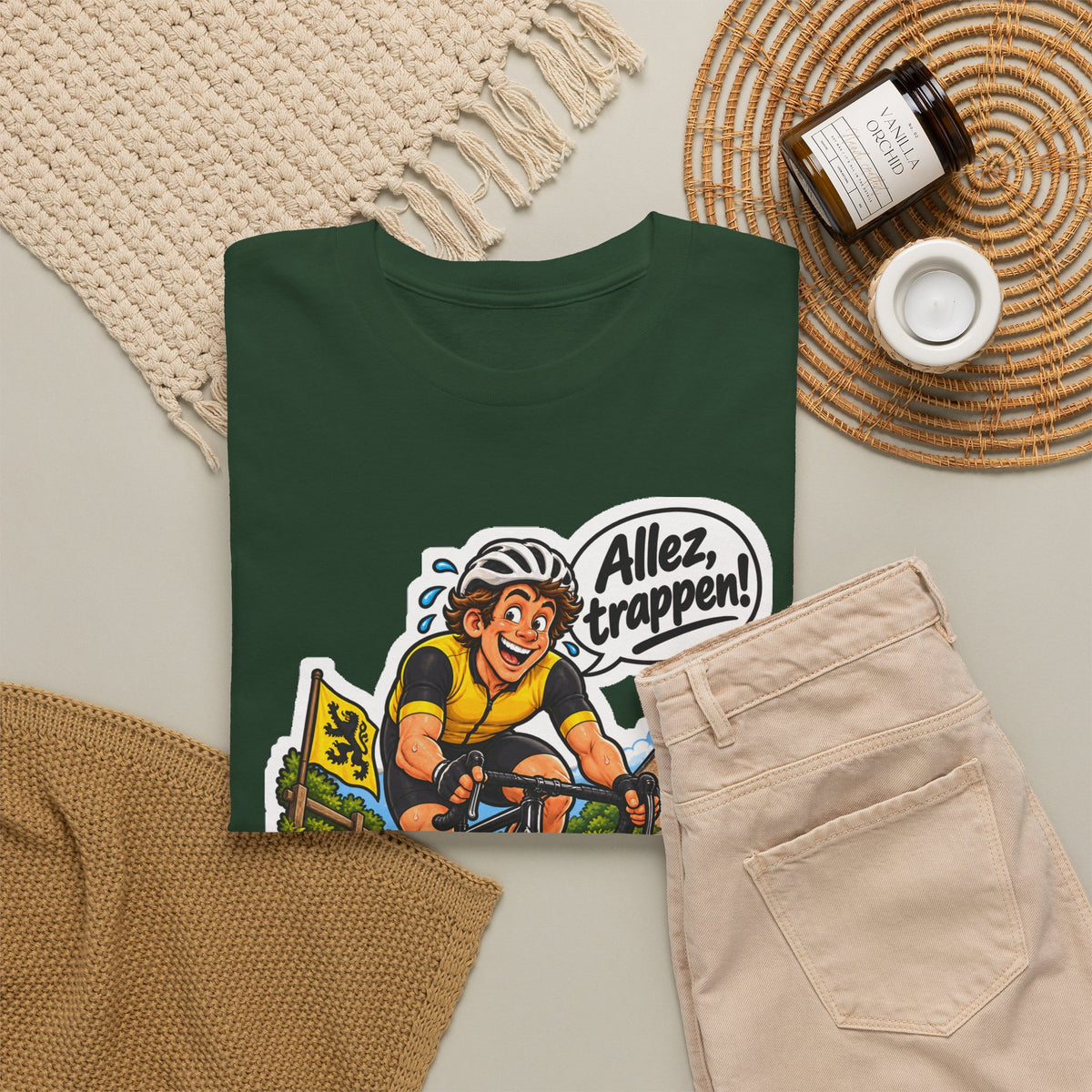ALLEZ, TRAPPEN! Unisex T-shirt | De Wielrenner | VlaamseKracht®