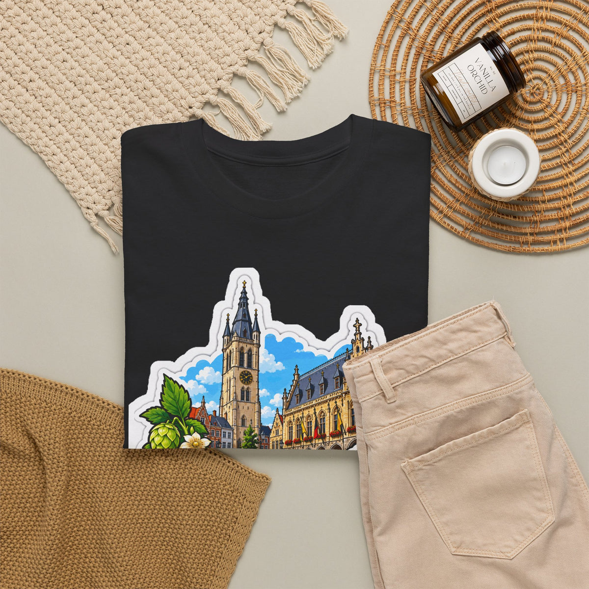 POPERINGE Unisex T-shirt | Vlaamse Stad | VlaamseKracht®