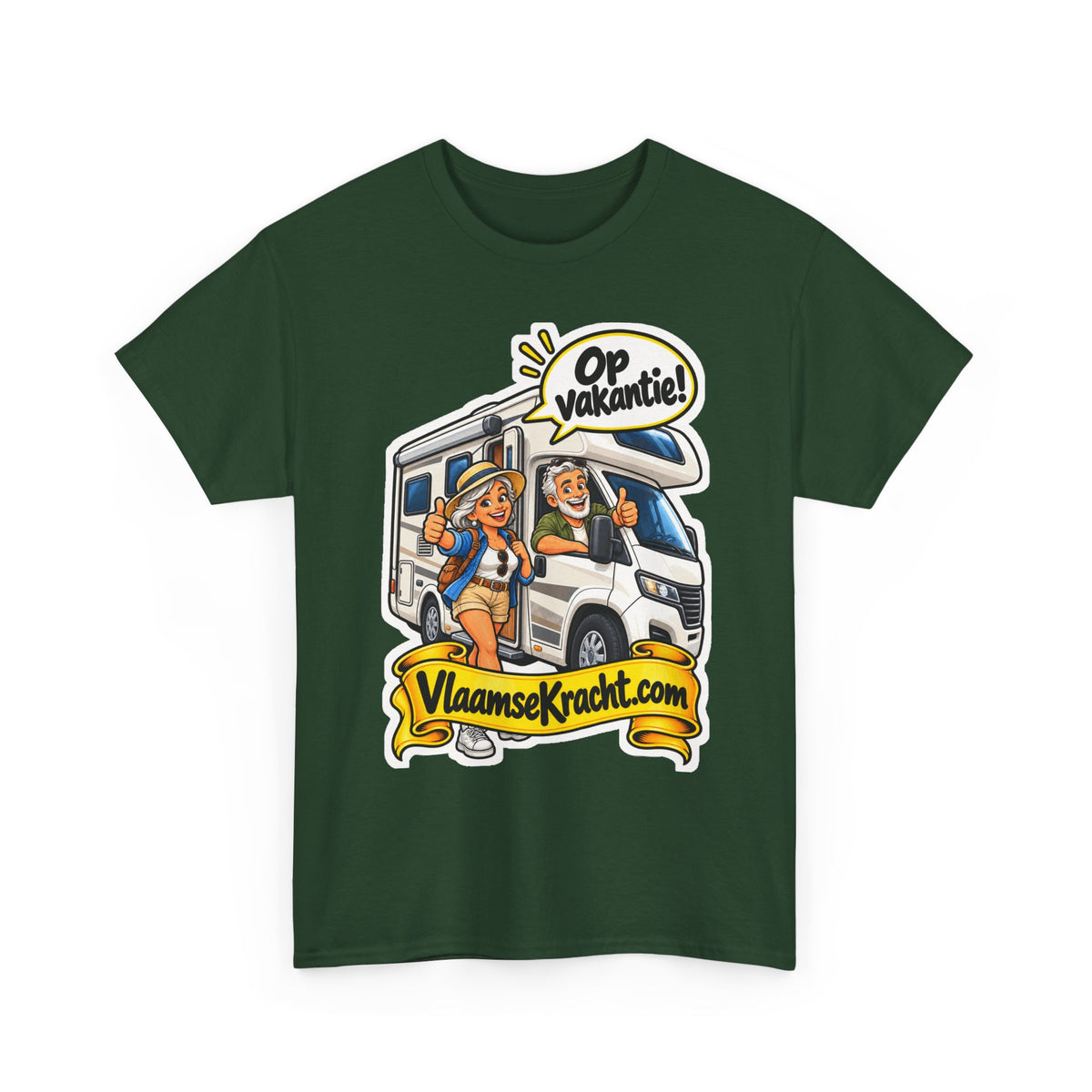 OP VAKANTIE! Unisex T-shirt | De Kampeerders | VlaamseKracht®