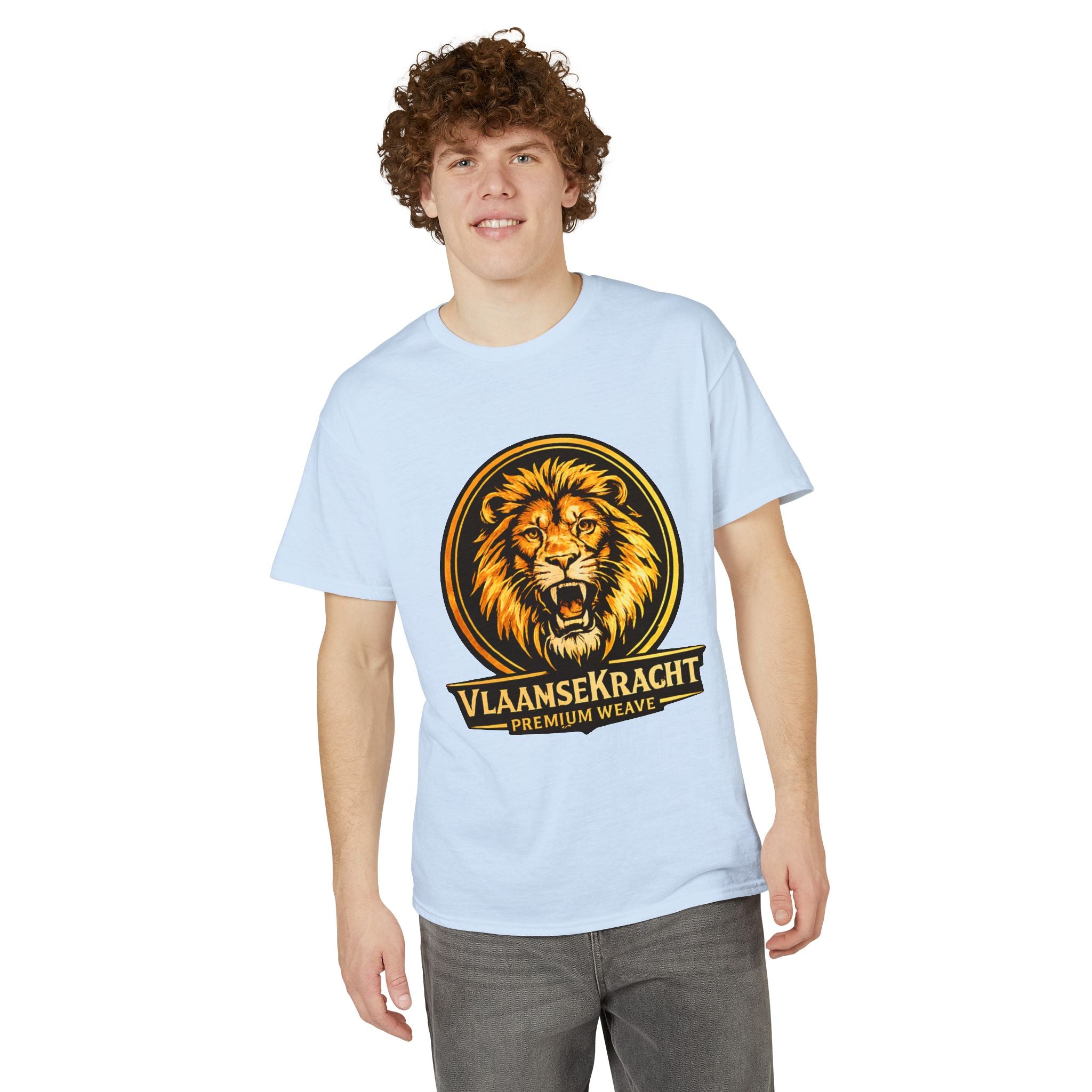 VlaamseKracht Roaring Lion Graphic T-Shirt — Premium Belgian Pride Tee