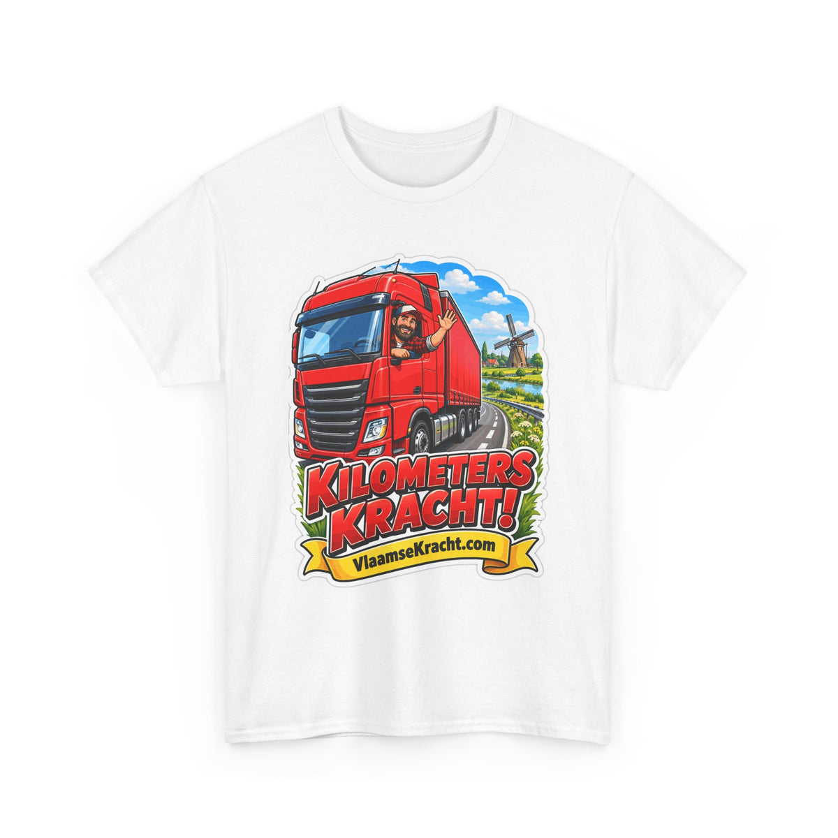 KILOMETERS KRACHT! Unisex T-shirt | De Trucker | VlaamseKracht®