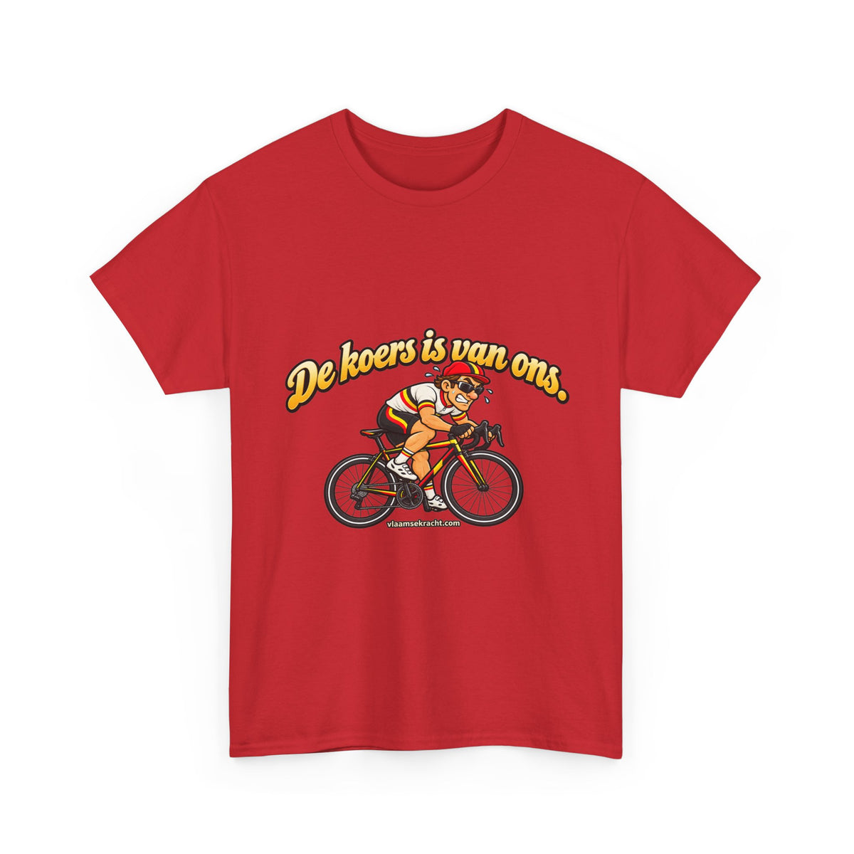 WIELRENNER Unisex T-shirt | De koers is van ons | VlaamseKracht®
