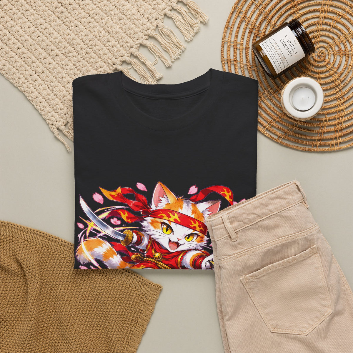 NINJA KAT! Unisex T-shirt | Anime | VlaamseKracht®