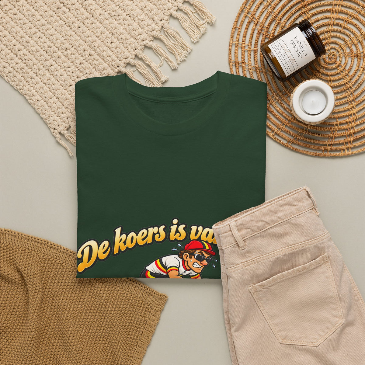 WIELRENNER Unisex T-shirt | De koers is van ons | VlaamseKracht®