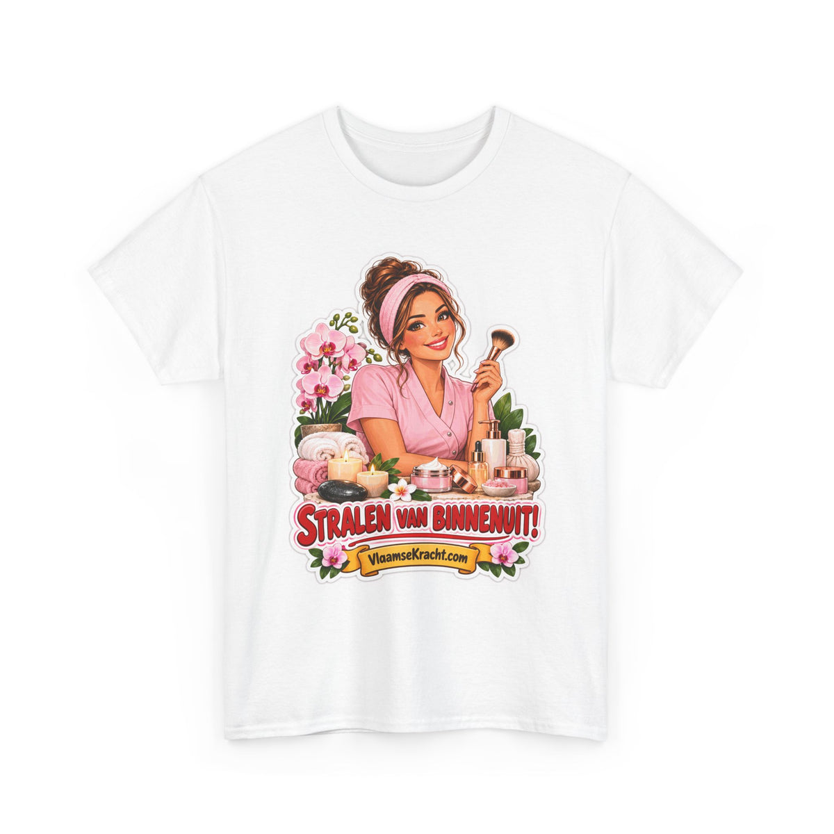 STRALEN VAN BINNENUIT! Unisex T-shirt | De Schoonheidsspecialiste | VlaamseKracht®