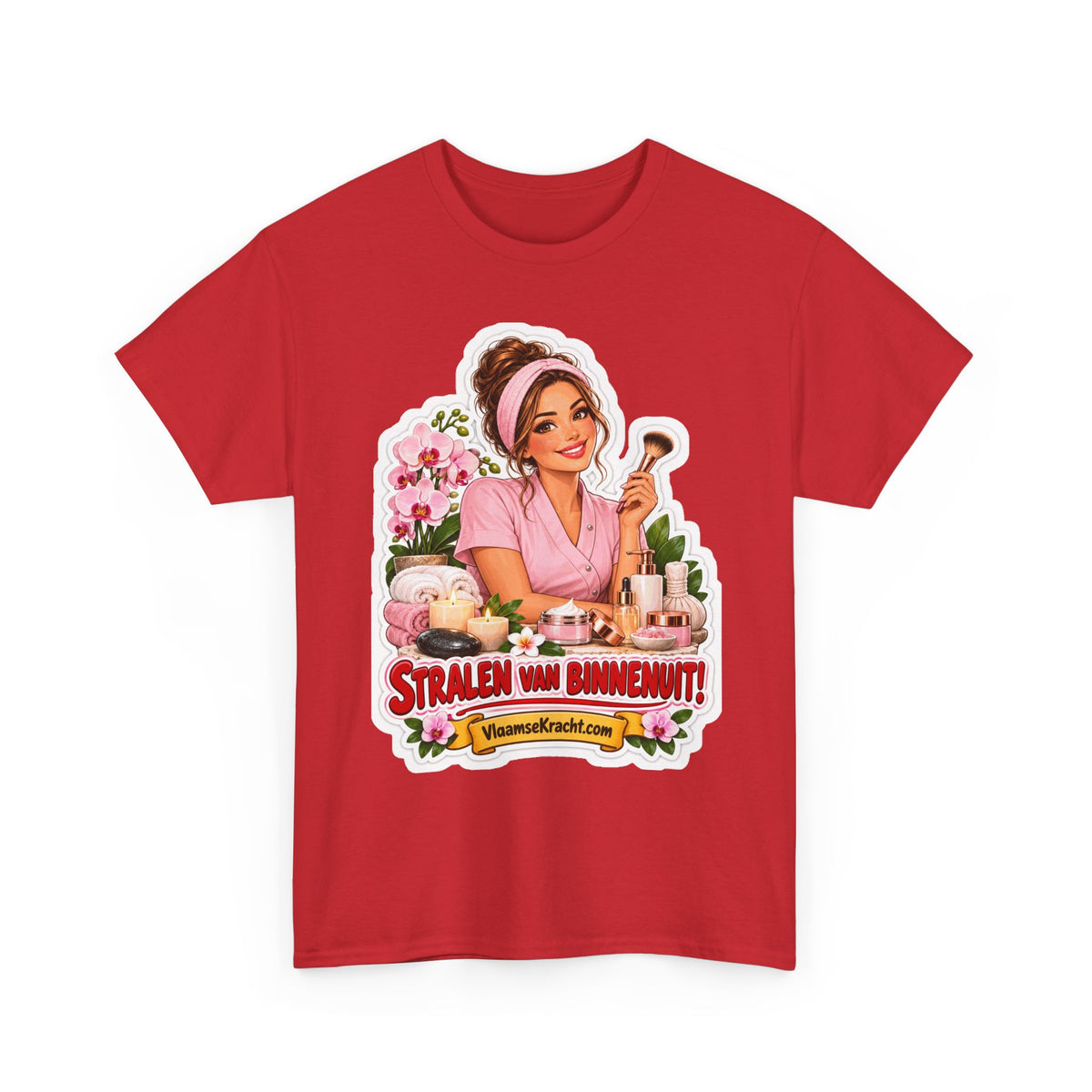 STRALEN VAN BINNENUIT! Unisex T-shirt | De Schoonheidsspecialiste | VlaamseKracht®