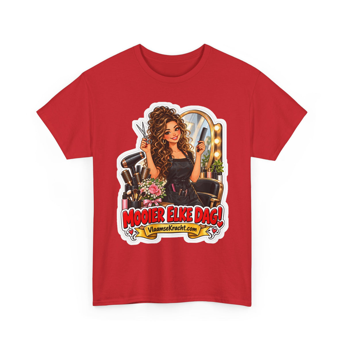 MOOIER ELKE DAG! Unisex T-shirt | De Kapster | VlaamseKracht®
